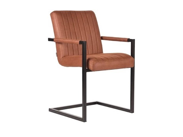Set van 6 eetkamerstoelen, label51, milo, cognac - afbeelding 1 van  6