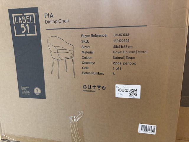 Set van 6 eetkamerstoelen - afbeelding 5 van  5