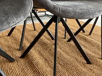 Set van 6 industriële eetkamerstoelen in antraciet antraciet / zwart - afbeelding 7 van  8