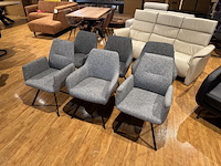 Set van 6 verschillende eetkamerstoelen grijs/antraciet - afbeelding 1 van  6