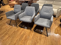 Set van 6 verschillende eetkamerstoelen grijs/antraciet - afbeelding 2 van  6