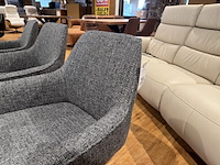 Set van 6 verschillende eetkamerstoelen grijs/antraciet - afbeelding 6 van  6