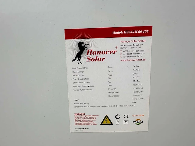 Set van 72 full black (345 wp) zonnepanelen (totaal vermogen 24.840 wp) - afbeelding 5 van  6