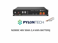 Set van 8 full black zonnepanelen (430 wp) met goodwe 3648d-em hybride omvormer en pylontech 2,4 kwh batterij t.b.v. energieopslag - afbeelding 4 van  15