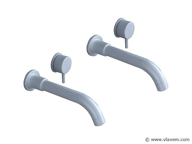 Set van inbouw mengkranen - verchroomd rvs - afbeelding 4 van  7