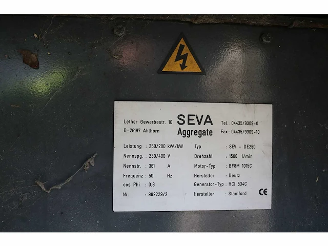 Seva aggregate - sev-de250 - noodstroomaggregaat - afbeelding 10 van  10