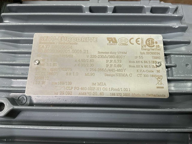 Sew-eurodrive elektromotor “ongebruikt” (3x) - afbeelding 3 van  15