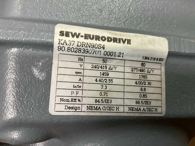 Sew-eurodrive elektromotor “ongebruikt” (3x) - afbeelding 4 van  15