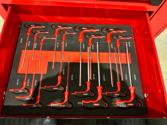 Sg tools - 2025 - 7 lades pro met uitschuifrek - gereedschapswagen - afbeelding 3 van  14