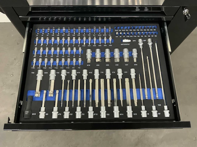 Sg tools - 7 drawers tool cabinet edge zwart - gereedschapswagen - afbeelding 7 van  11