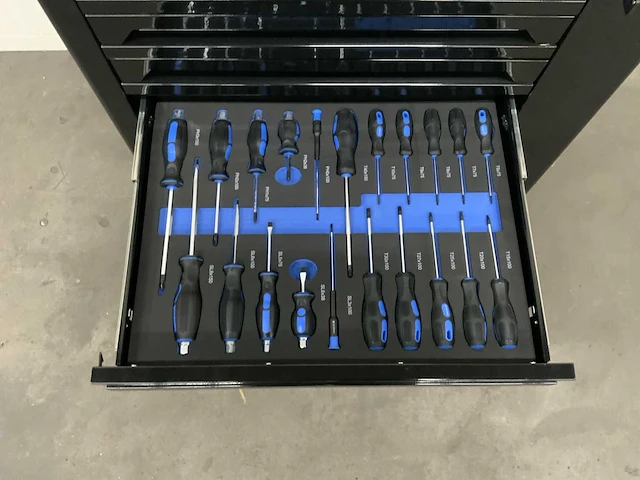 Sg tools - 7 drawers tool cabinet edge zwart - gereedschapswagen - afbeelding 9 van  11