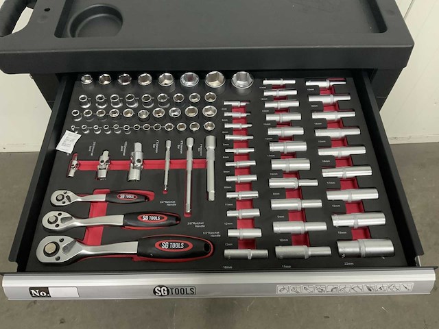Sg tools - gereedschapswagen 7 laden incl 257 pcs gereedschap - afbeelding 5 van  11