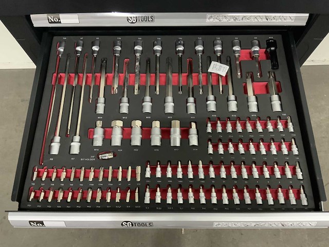 Sg tools - gereedschapswagen 7 laden incl 257 pcs gereedschap - afbeelding 8 van  11