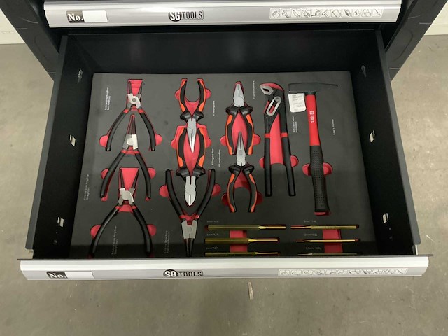 Sg tools - gereedschapswagen 7 laden incl 257 pcs - afbeelding 2 van  11