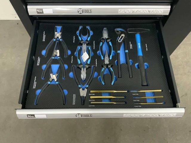 Sg tools - gereedschapswagen 7 lades gevuld - afbeelding 12 van  12