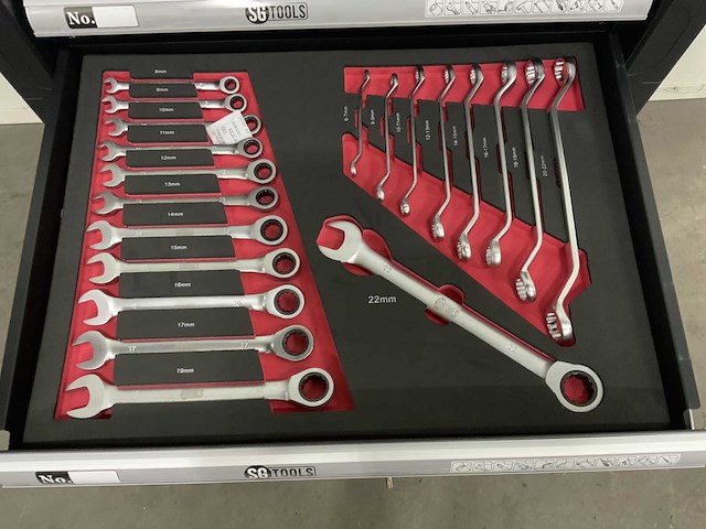 Sg tools - gereedschapswagen gevuld - afbeelding 9 van  11