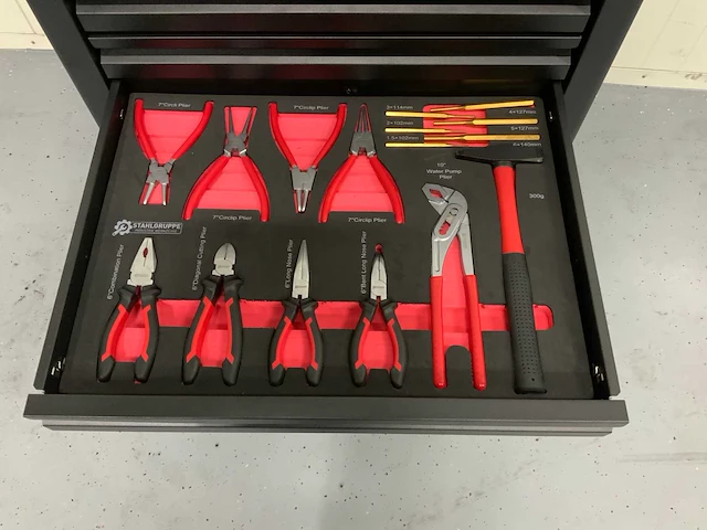 Sg tools - sg 15 pro - gereedschapswagen 7 laden 255 pcs - afbeelding 13 van  14