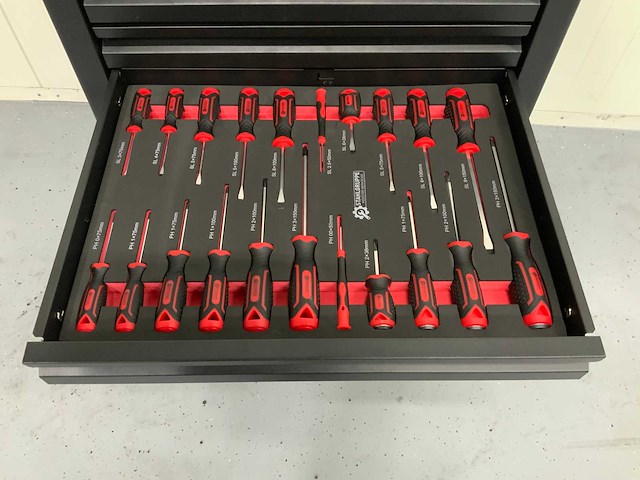Sg tools - sg 15 pro - gereedschapswagen 7 laden 255 pcs - afbeelding 7 van  14