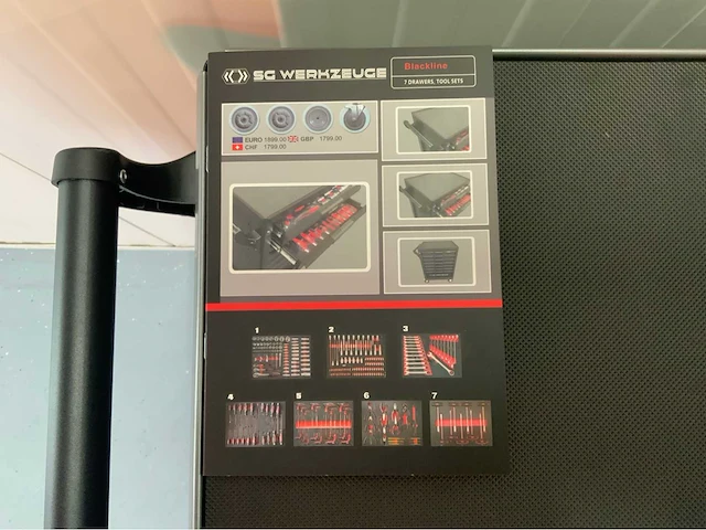 Sg werkzeuge - gereedschapswagen 7 laden 266 pcs gereedschap - afbeelding 5 van  16