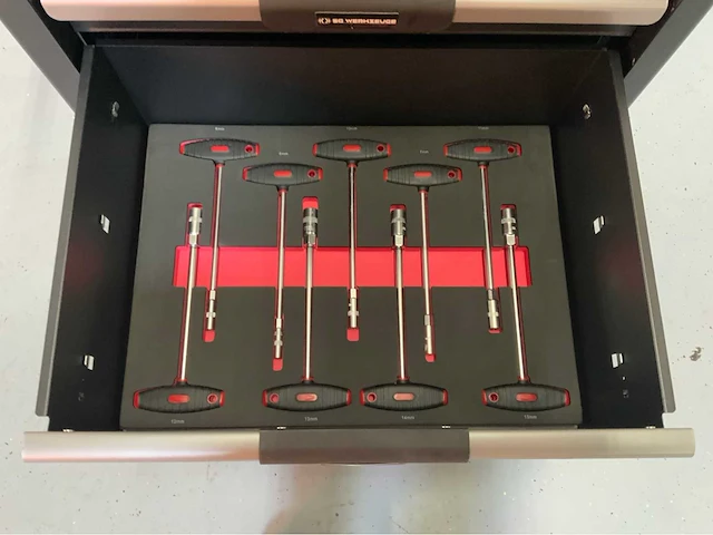 Sg werkzeuge - gereedschapswagen 7 laden 266 pcs - afbeelding 4 van  16