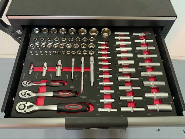 Sg werkzeuge - gereedschapswagen 7 laden 266 pcs - afbeelding 12 van  16