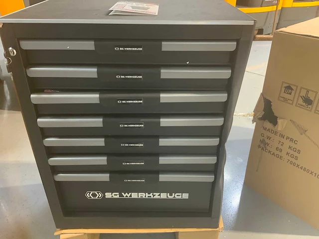 Sg werkzeuge - gereedschapswagen, 7 laden, transportschade - afbeelding 1 van  16