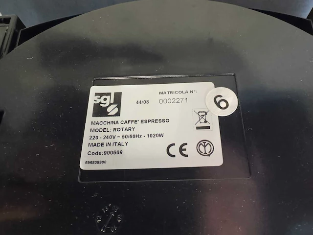 Sgl - rotary - koffiemachine - afbeelding 8 van  8