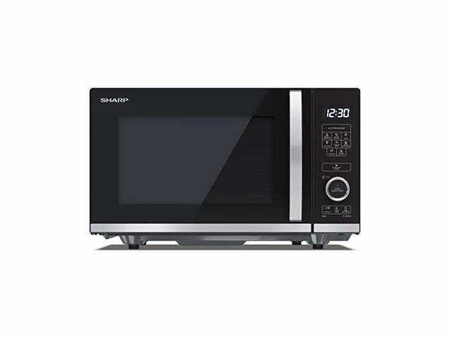 Sharp yc-qs204ae-b magnetron met platte technologie (zonder draaiplateau), 800 w, 20 l, 10 standen, eco-ontdooifunctie, zwart - afbeelding 1 van  4