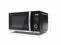Sharp yc-qs204ae-b magnetron met platte technologie (zonder draaiplateau), 800 w, 20 l, 10 standen, eco-ontdooifunctie, zwart - afbeelding 2 van  4