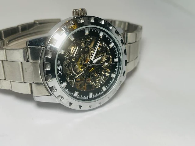 Sheffield automatisch herenhorloge - skeleton watch - afbeelding 1 van  7