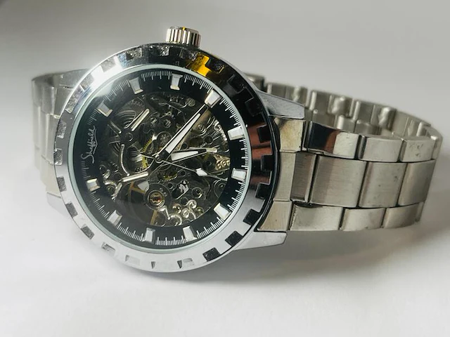 Sheffield automatisch herenhorloge - skeleton watch - afbeelding 3 van  7