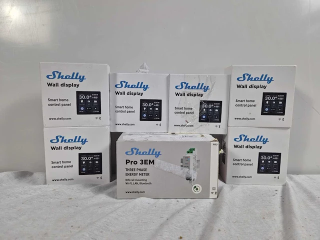 Shelly wall display muur-touchdisplay wifi | shelly pro 3em elektriciteitsmeter wifi, bluetooth - afbeelding 2 van  2