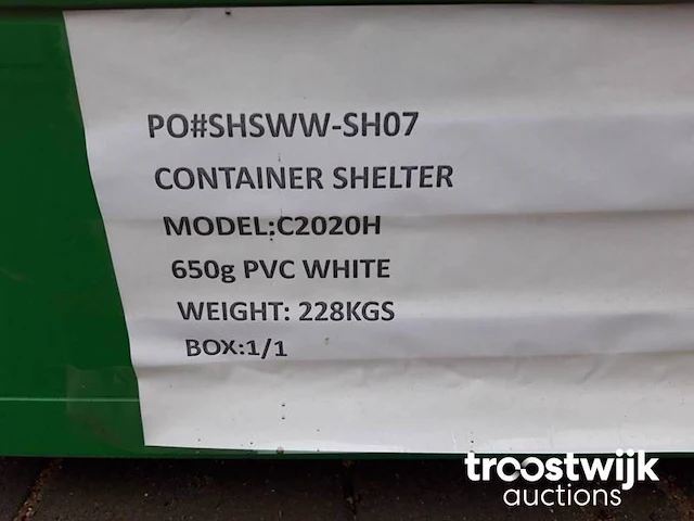 Shelter overkapping / tent tussen 2 containers - afbeelding 6 van  18