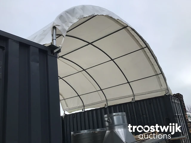 Shelter overkapping / tent tussen 2 containers - afbeelding 8 van  18