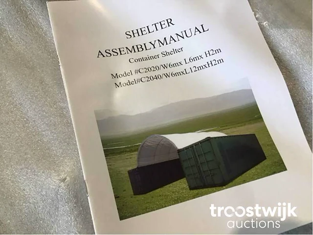 Shelter overkapping / tent tussen 2 containers - afbeelding 3 van  25
