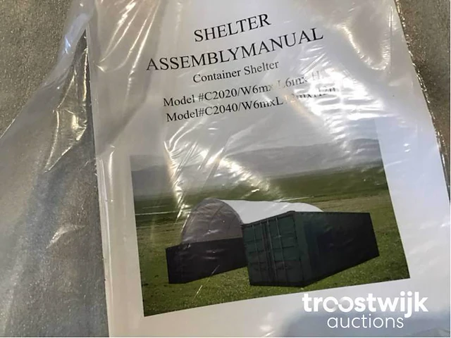 Shelter overkapping / tent tussen 2 containers - afbeelding 6 van  25