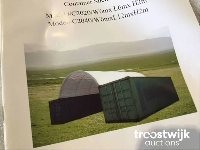 Shelter overkapping / tent tussen 2 containers - afbeelding 7 van  25