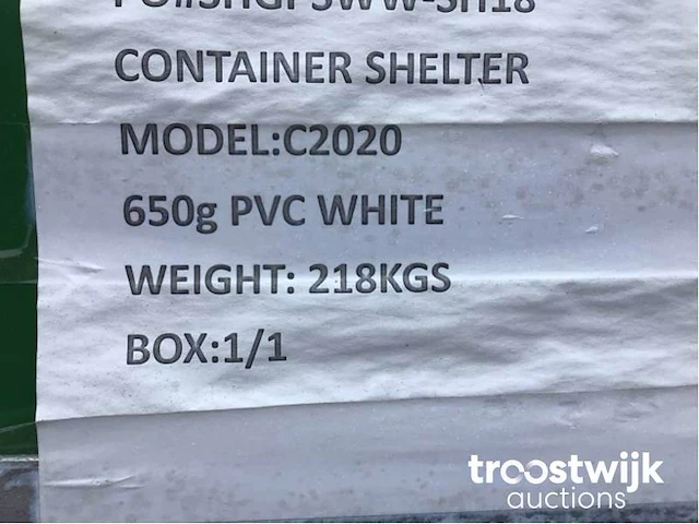 Shelter overkapping / tent tussen 2 containers - afbeelding 23 van  25