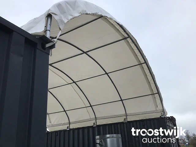 Shelter overkapping / tent tussen 2 containers - afbeelding 7 van  14