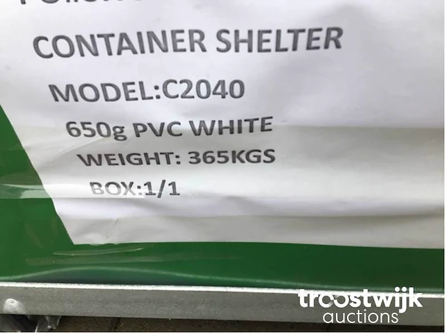 Shelter overkapping / tent tussen 2 containers - afbeelding 13 van  14