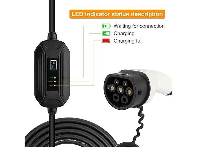 Shentec ev oplaadkabel (5m) voor elektrisch voertuig - afbeelding 2 van  4