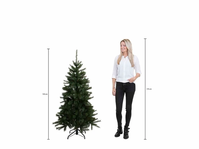 Sherwood kerstboom slim green tips 764-h 155xd91cm - afbeelding 1 van  2