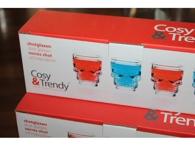 Shotglaasjes cosi & trendy. 3 sets van 6 glazen. - afbeelding 2 van  2