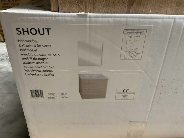 Shout licht eiken badmeubelset 60cm - afbeelding 4 van  4