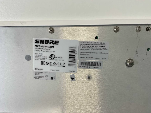Shure (mxa910q-60cm), microflex advance ceiling array microphone (2x) - afbeelding 2 van  11