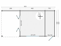 Sibella - tuinhuis 44mm 8500x4200x3170mm onbehandeld - afbeelding 2 van  5