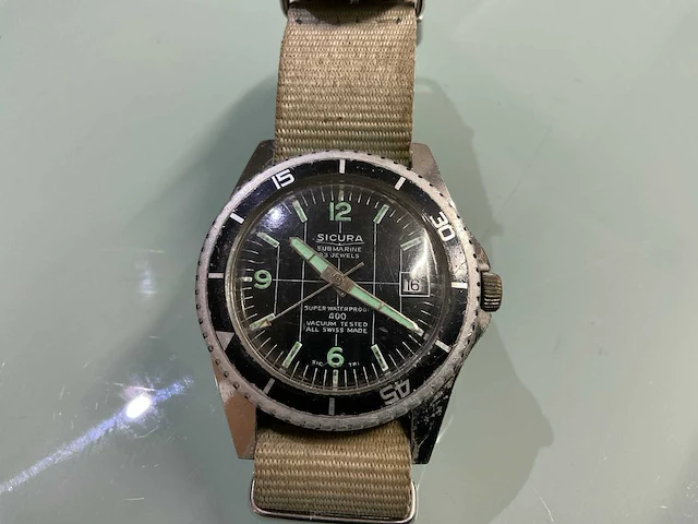 Sicura submarine 23 jewels polshorloge - afbeelding 2 van  6