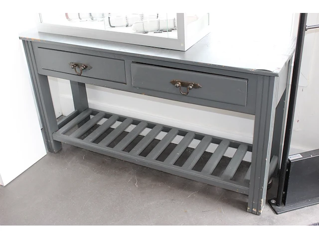 Side table met twee lades. afmeting 142 x 43 x 77 cm. - afbeelding 1 van  2