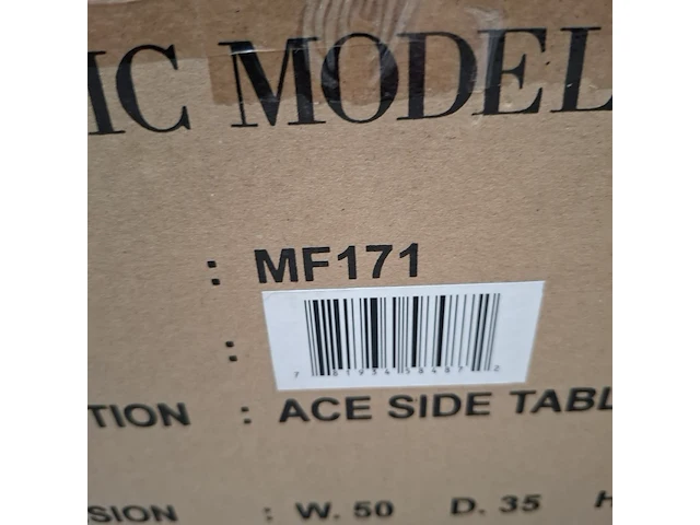 Sidetable / bijzettafeltje authentic models, mf171, walnut black - afbeelding 2 van  4