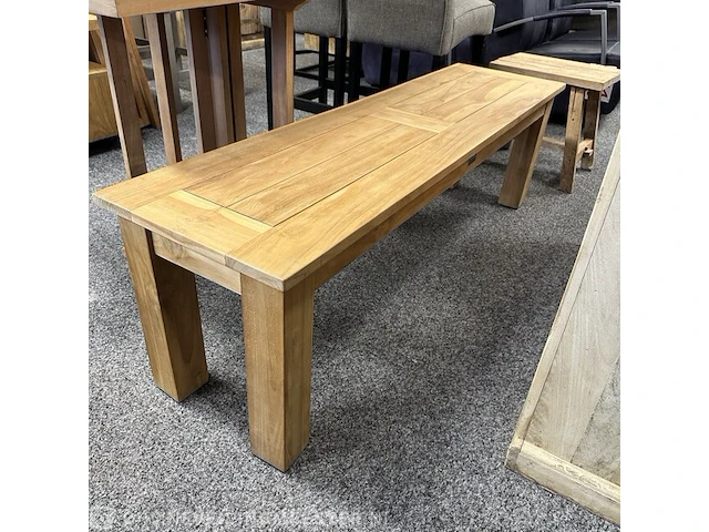 Sidetable, teakhout, 150x40 cm - afbeelding 1 van  3